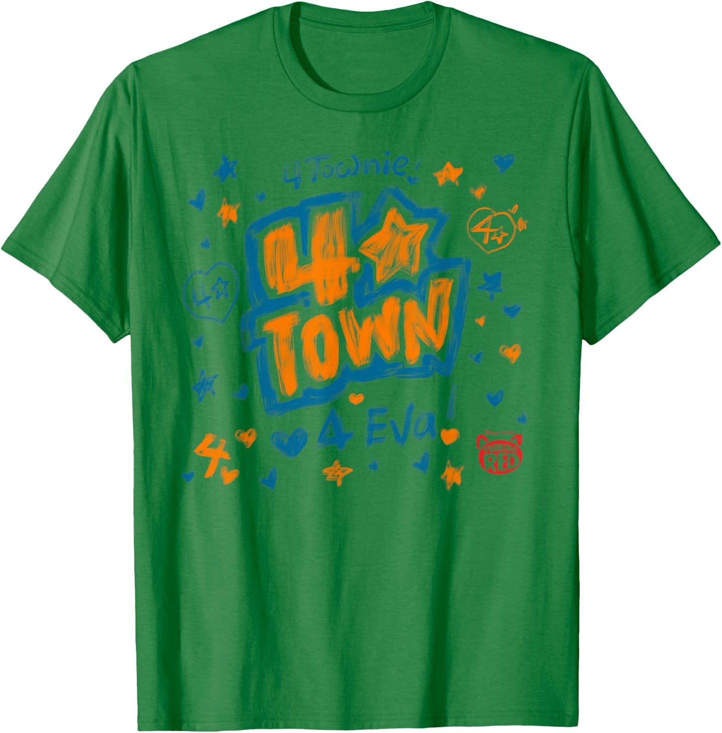Disney PIXAR Turning Red 4-Town 4-Eva T-Shirt - T-Shirt | Irish Green