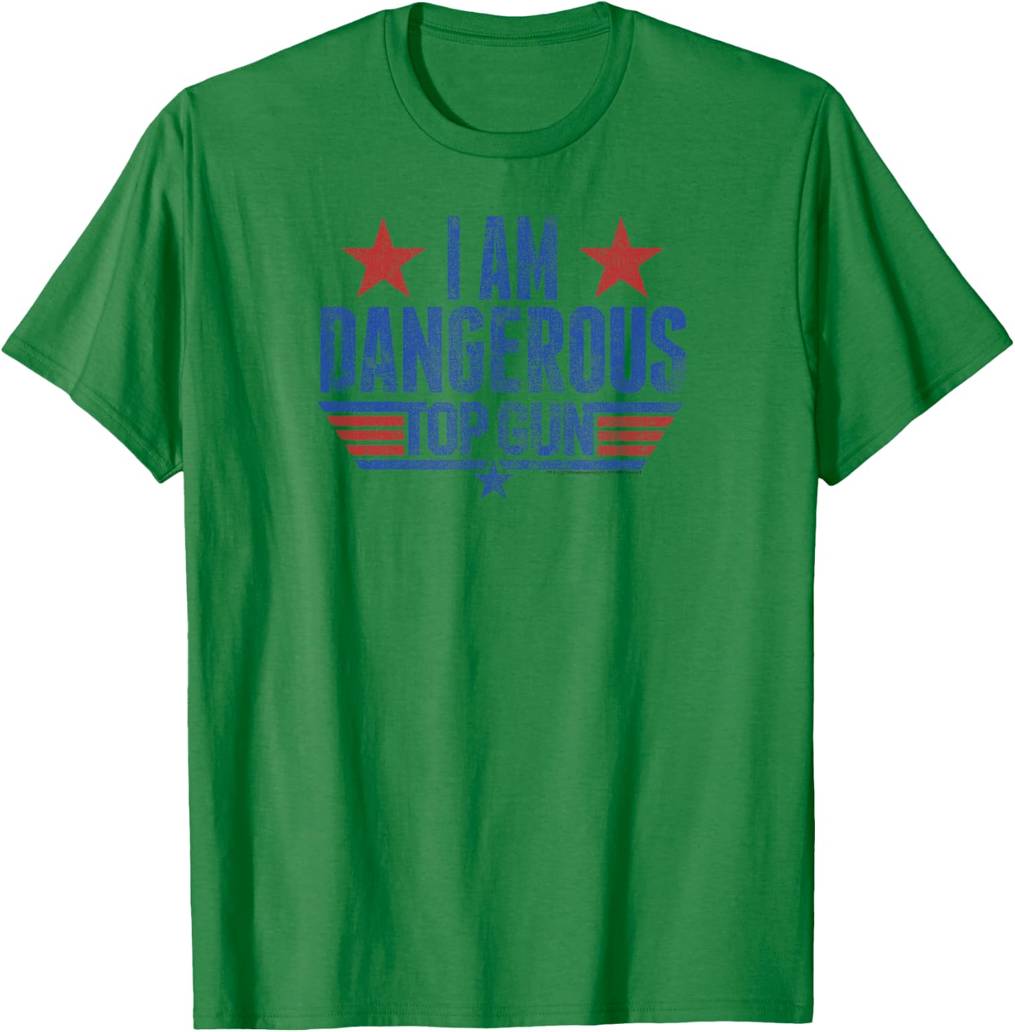 Top Gun I Am Dangerous Logo Action Movie T-Shirt - T-Shirt | Irish Green