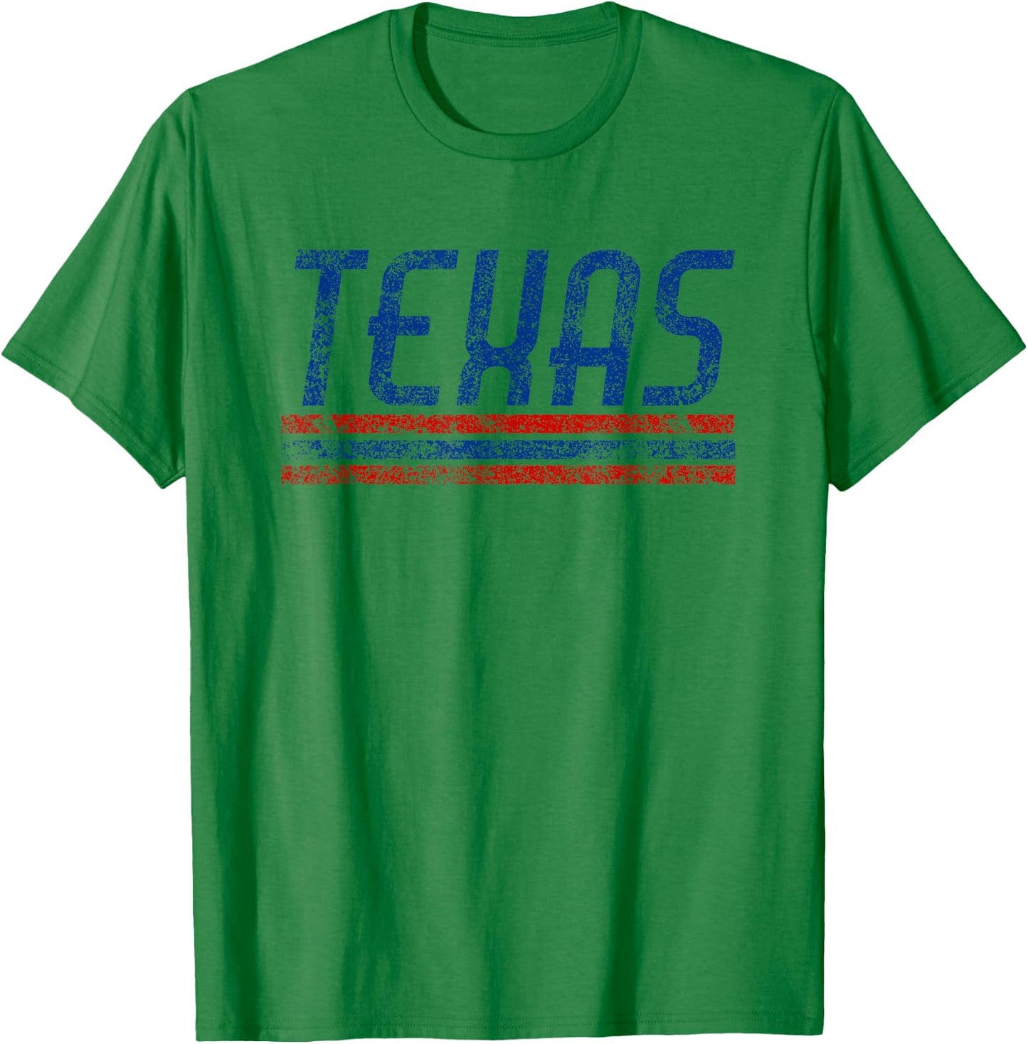 Texas Retro Vintage Weathered Stripe Throwback T-Shirt - T-Shirt | Irish Green