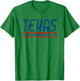 Texas Retro Vintage Weathered Stripe Throwback T-Shirt - T-Shirt | Irish Green