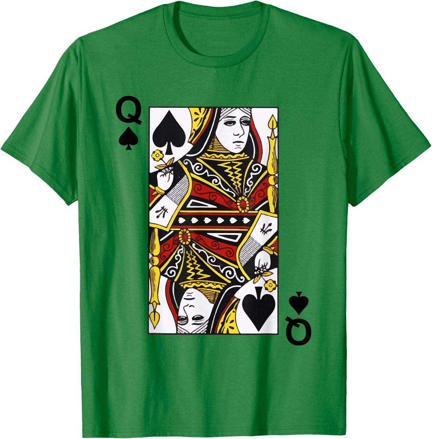 Queen of Spades Blackjack Cards Poker 21 Q shirt T-Shirt - T-Shirt | Irish Green