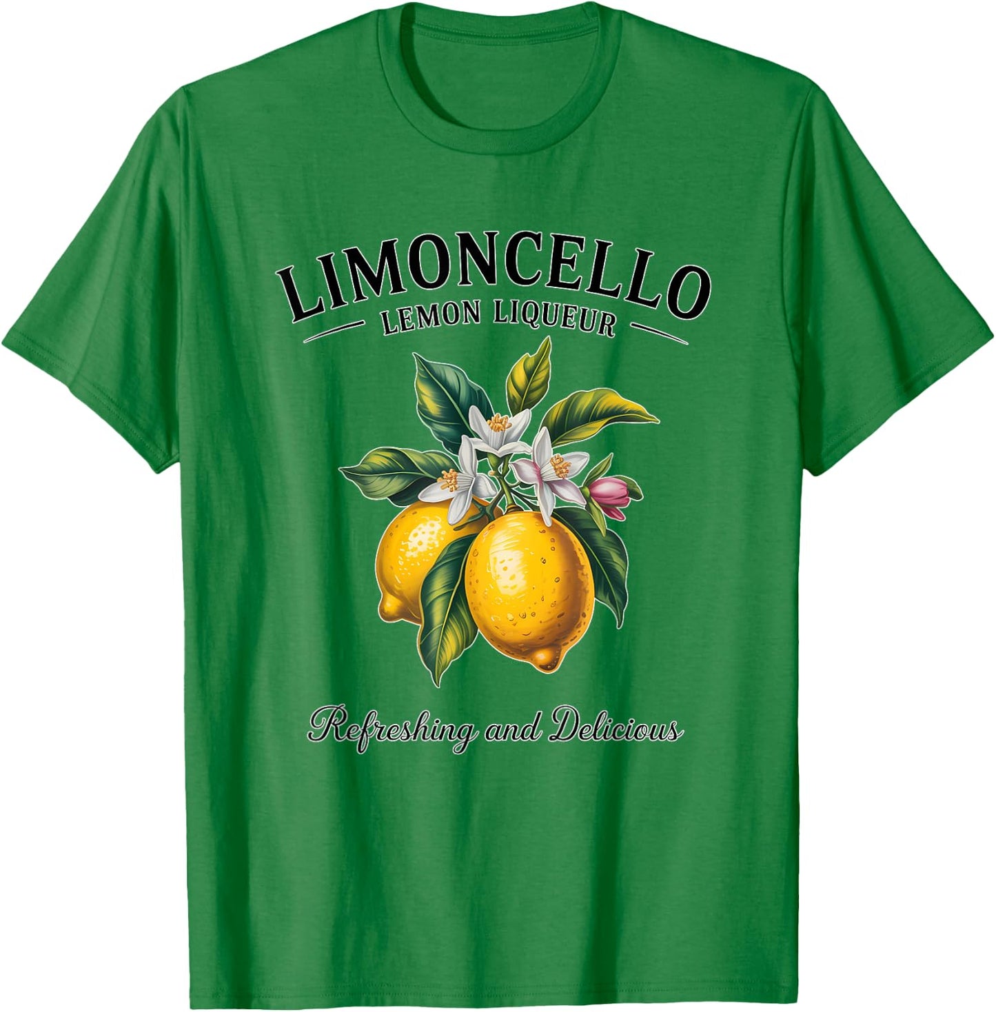 Lemon Liqueur Refreshing Limoncello Delicious Italy Drink T-Shirt - T-Shirt | Irish Green