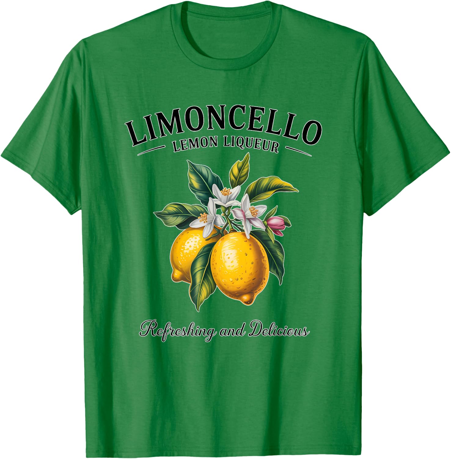 Lemon Liqueur Refreshing Limoncello Delicious Italy Drink T-Shirt - T-Shirt | Irish Green