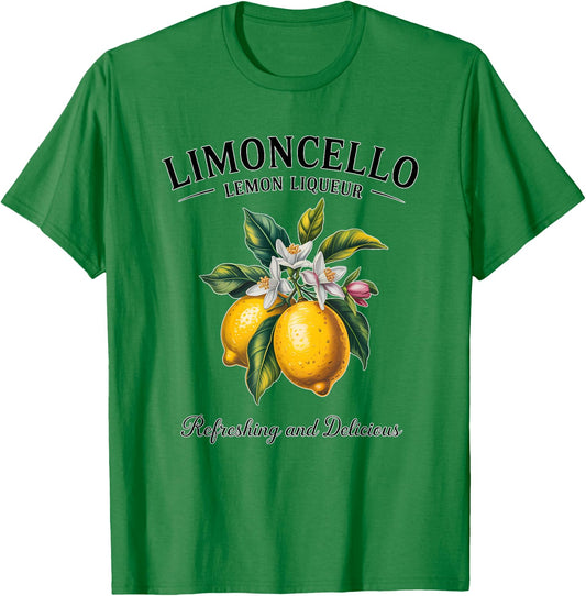 Lemon Liqueur Refreshing Limoncello Delicious Italy Drink T-Shirt - T-Shirt | Irish Green