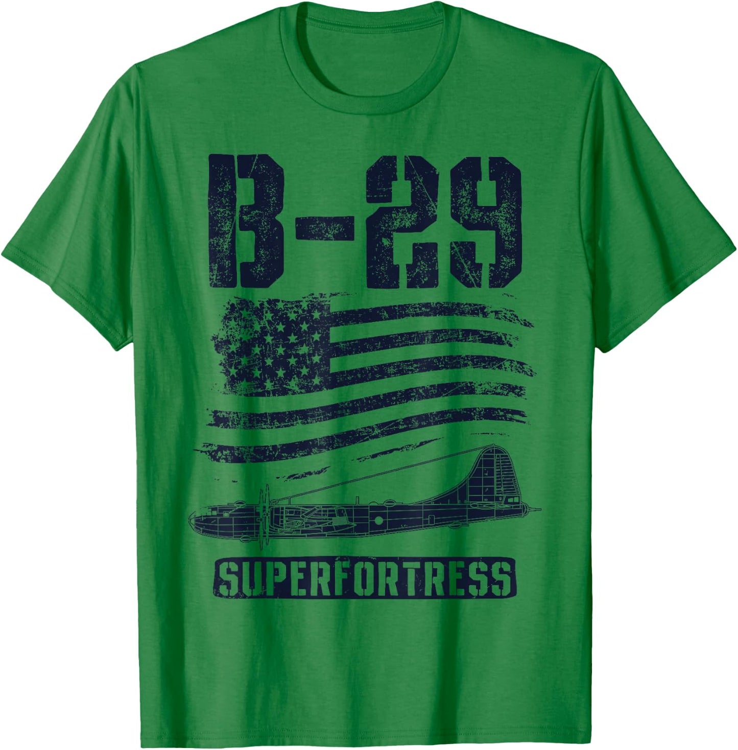 B-29 Superfortress Bomber Airplane Pilot Gifts World War II T-Shirt - T-Shirt | Irish Green