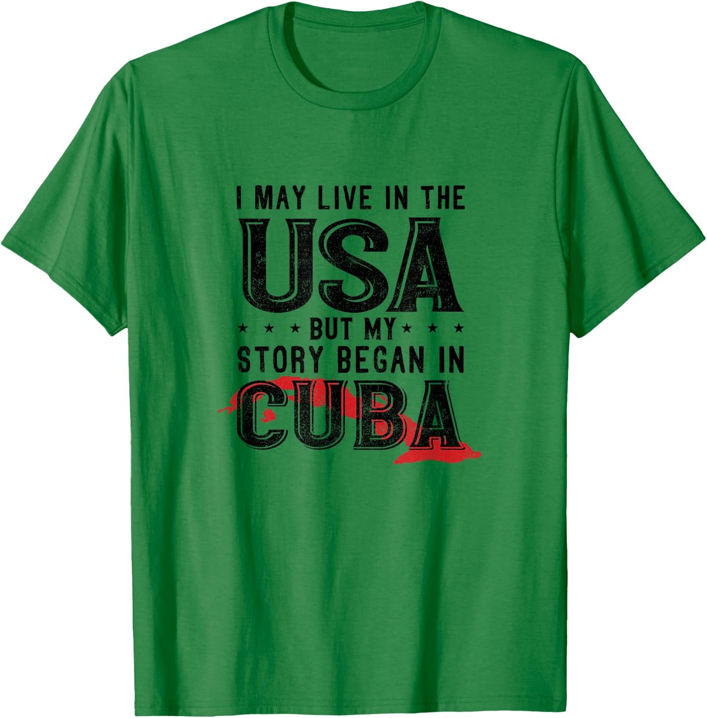 Funny Cuba Lover Graphic Men Kids Cuban T-Shirt - T-Shirt | Irish Green