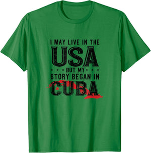 Funny Cuba Lover Graphic Men Kids Cuban T-Shirt - T-Shirt | Irish Green