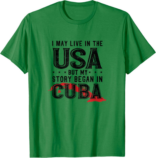 Funny Cuba Lover Graphic Men Kids Cuban T-Shirt - T-Shirt | Irish Green