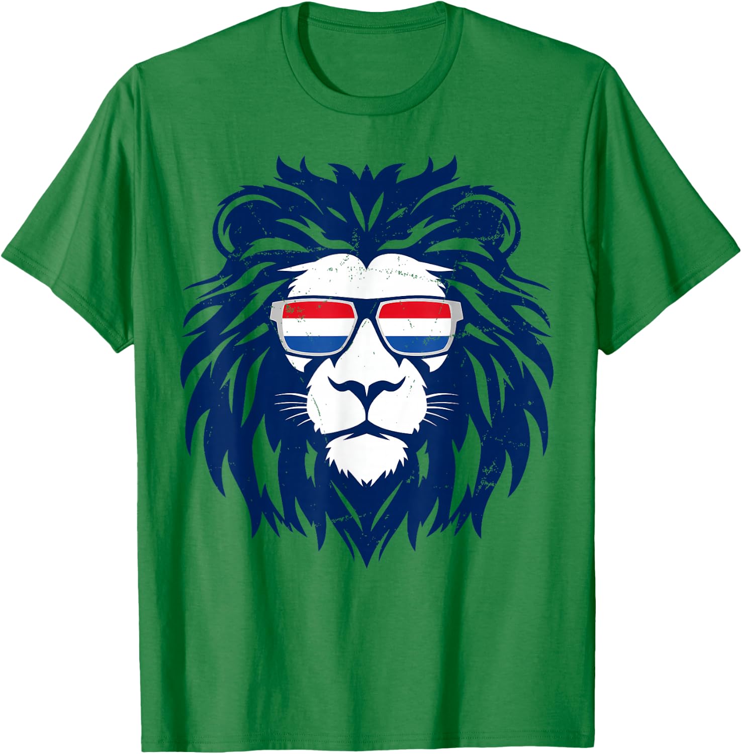 Vintage Dutch Lion Sunglasses Netherlands T-Shirt - T-Shirt | Irish Green