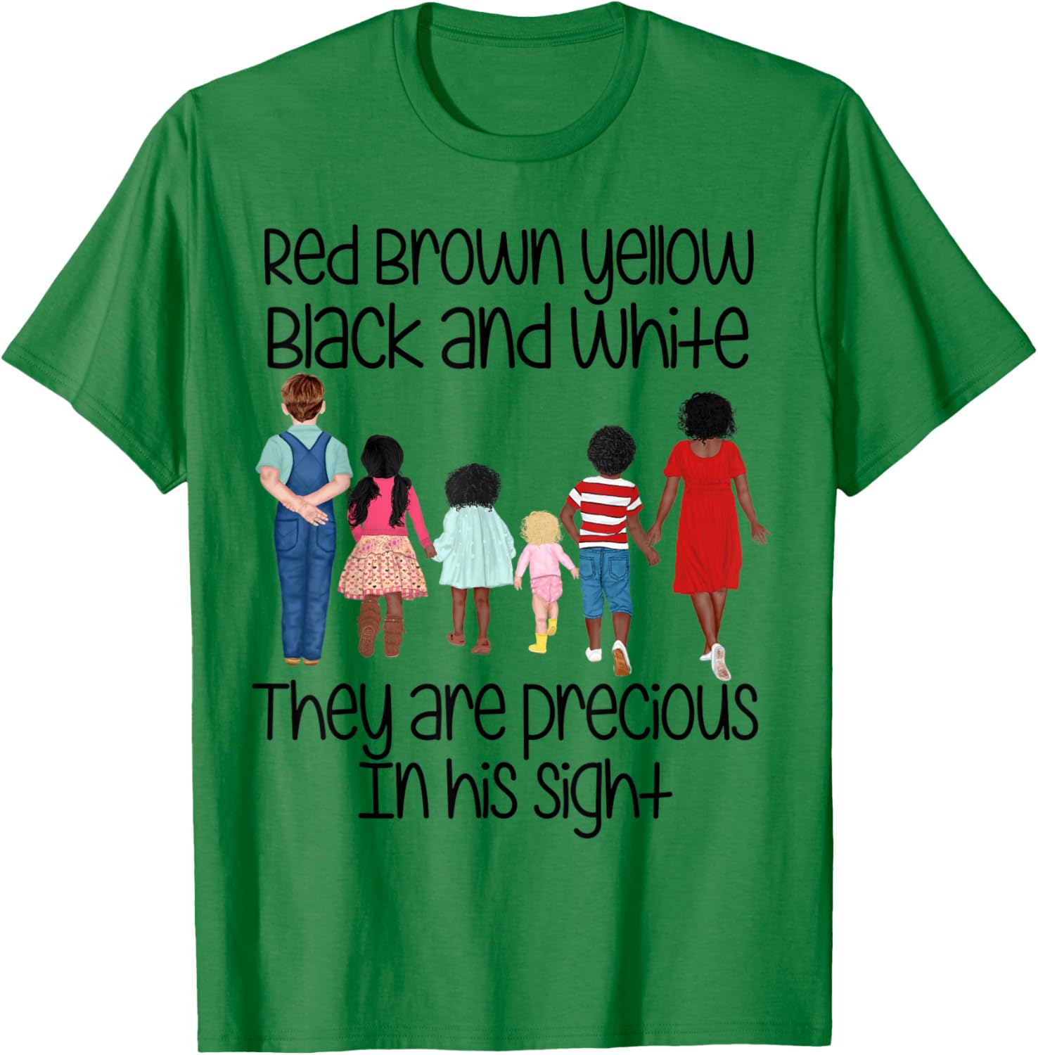 They are precious in his sight Jesus loves the children gift T-Shirt - T-Shirt | Irish Green