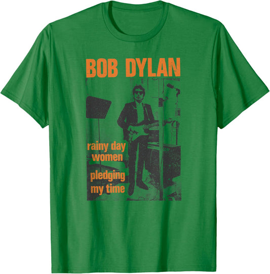 Bob Dylan - Rainy Day T-Shirt - T-Shirt | Irish Green
