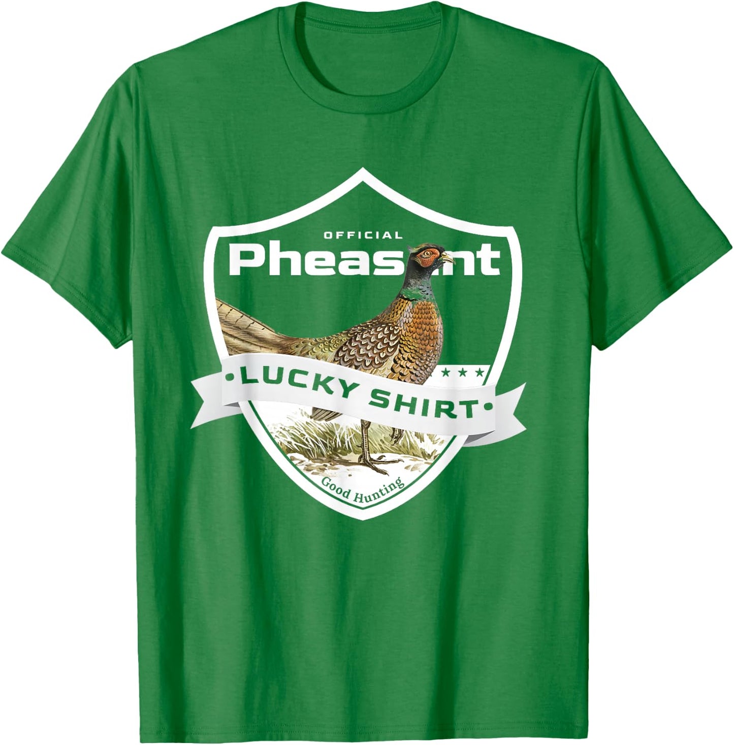 Pheasant Hunter Lucky Charm as Pheasant Hunting Vest T-Shirt - T-Shirt | Irish Green