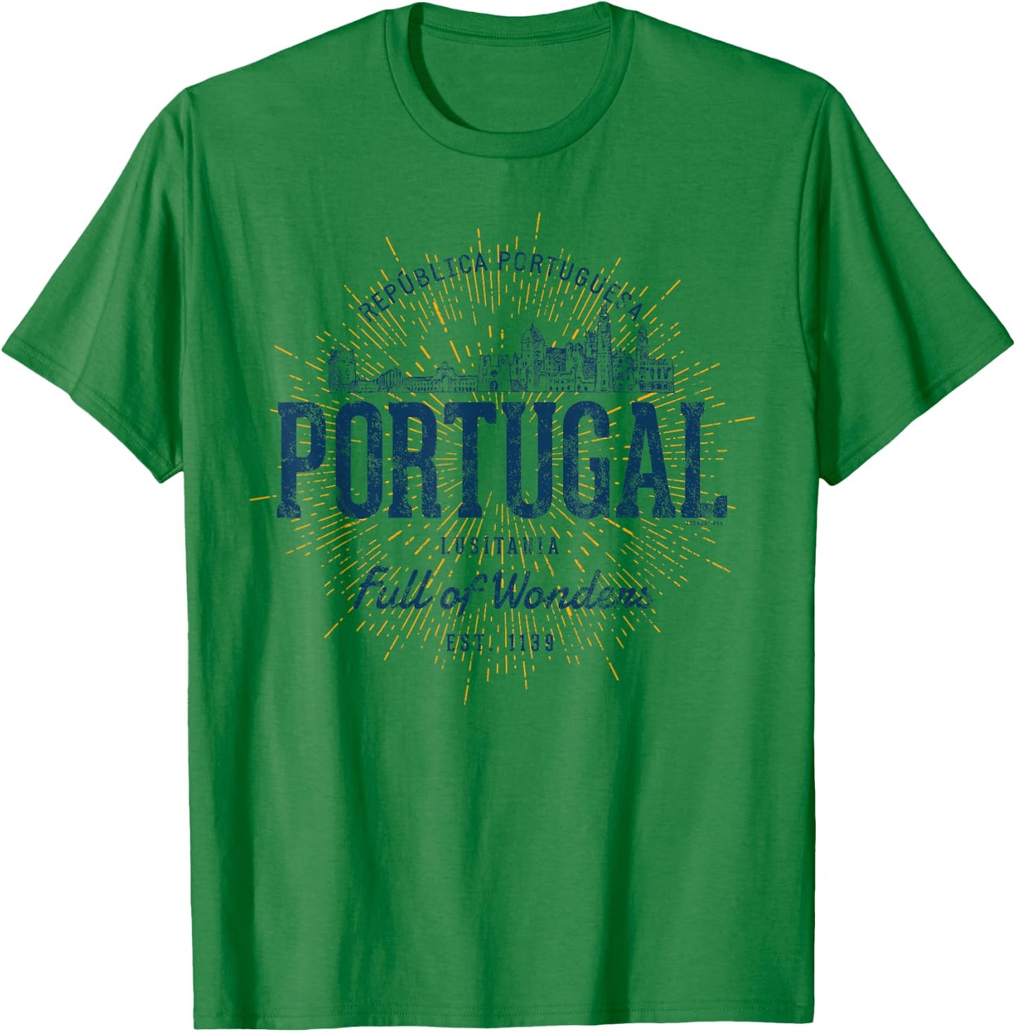 Retro Style Vintage Portugal T-Shirt - T-Shirt | Irish Green