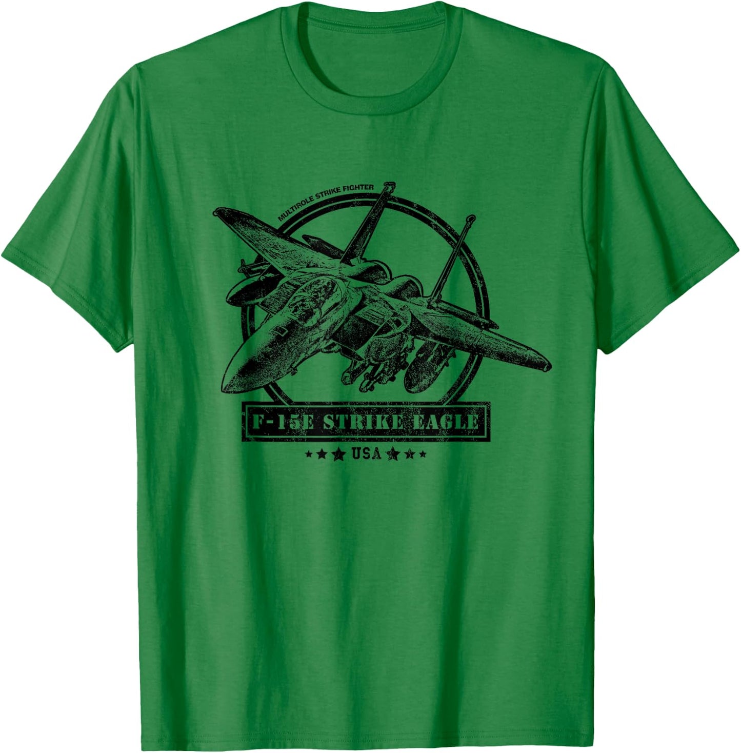 F-15E Strike Eagle Fighter Aircraft T-Shirt - T-Shirt | Irish Green