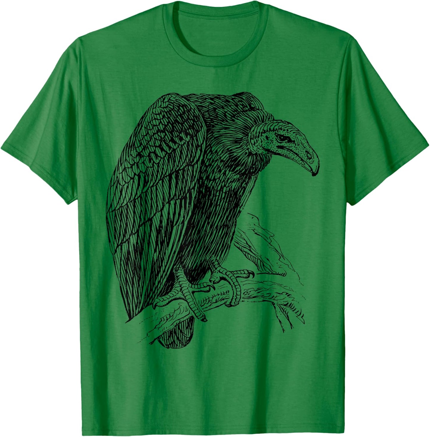 Turkey Vulture Bird Perched T-Shirt - T-Shirt | Irish Green