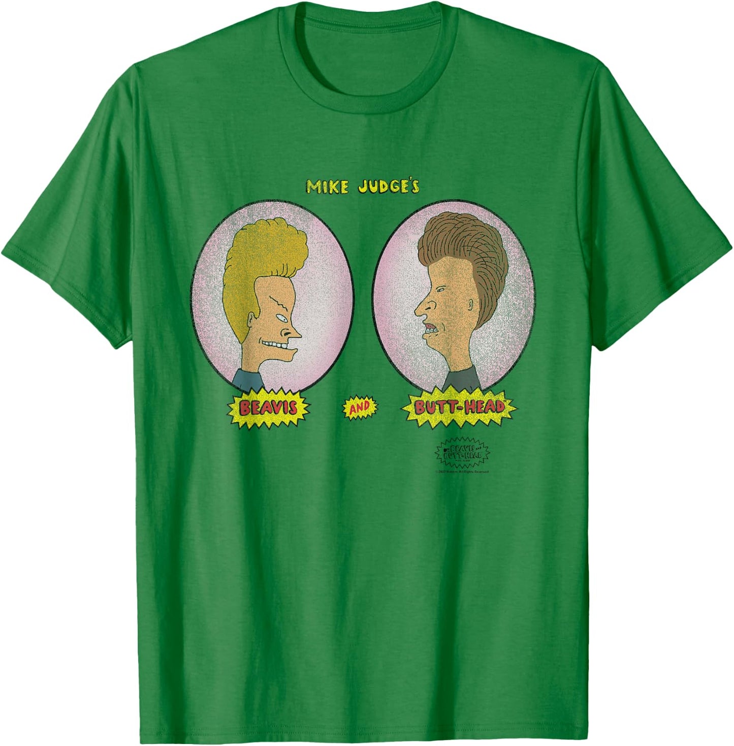 Beavis and Butt-Head Heads in Ovals T-Shirt - T-Shirt | Irish Green