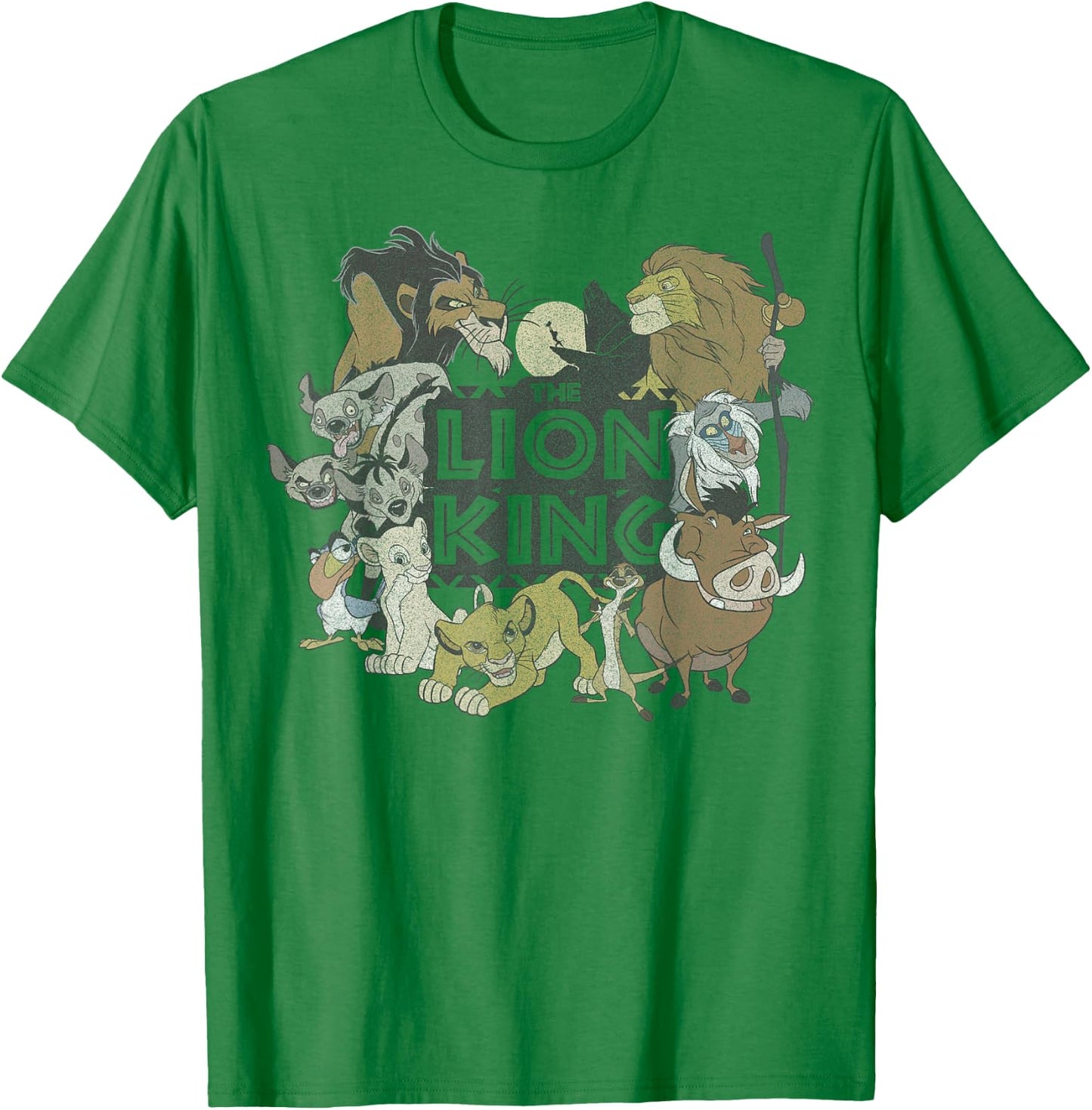 Disney Lion King Main Cast Movie Logo Graphic T-Shirt - T-Shirt | Irish Green