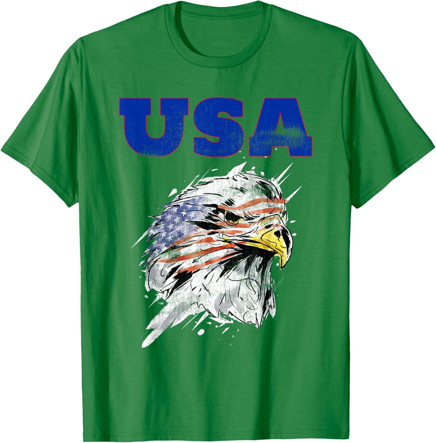 American Bald Eagle USA Patriotic US Flag National Bird Women Kids Men T-Shirt - T-Shirt | Irish Green