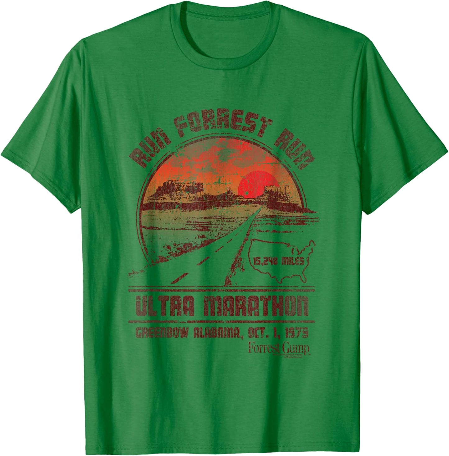 Forrest Gump Ultra Marathon T-Shirt - T-Shirt | Irish Green