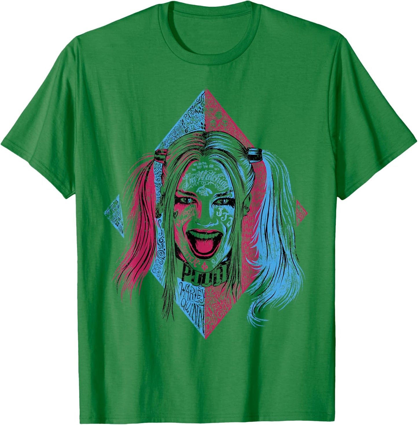 DC Suicide Squad Harley Quinn Lil Face T-Shirt - T-Shirt | Irish Green