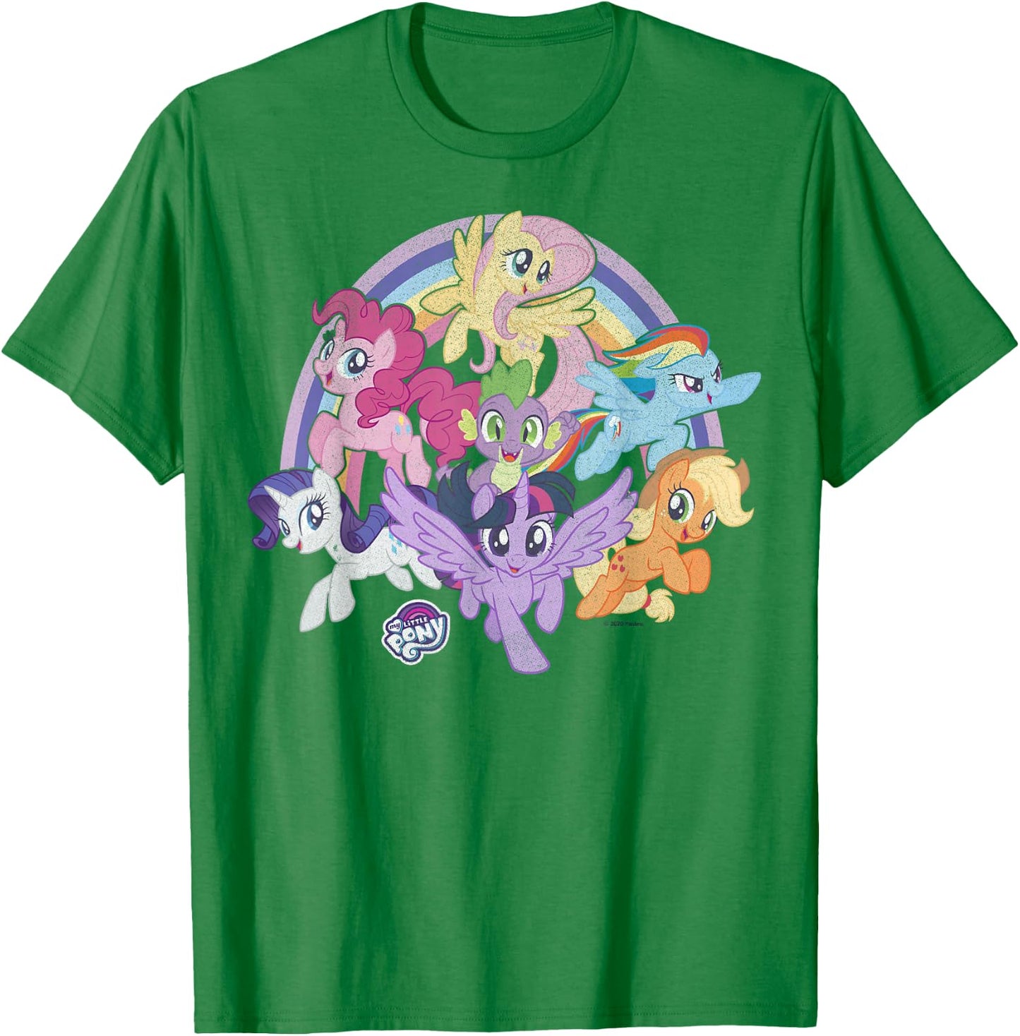 My Little Pony: Friendship is Magic Rainbow Pony Group Shot T-Shirt - T-Shirt | Irish Green