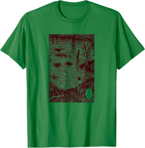 Junji Ito Girl by Pond T-Shirt - T-Shirt | Irish Green