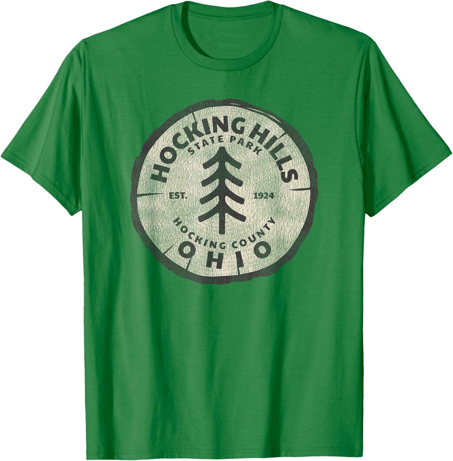 Retro Hocking Hills State Park Souvenir T-Shirt - T-Shirt | Irish Green