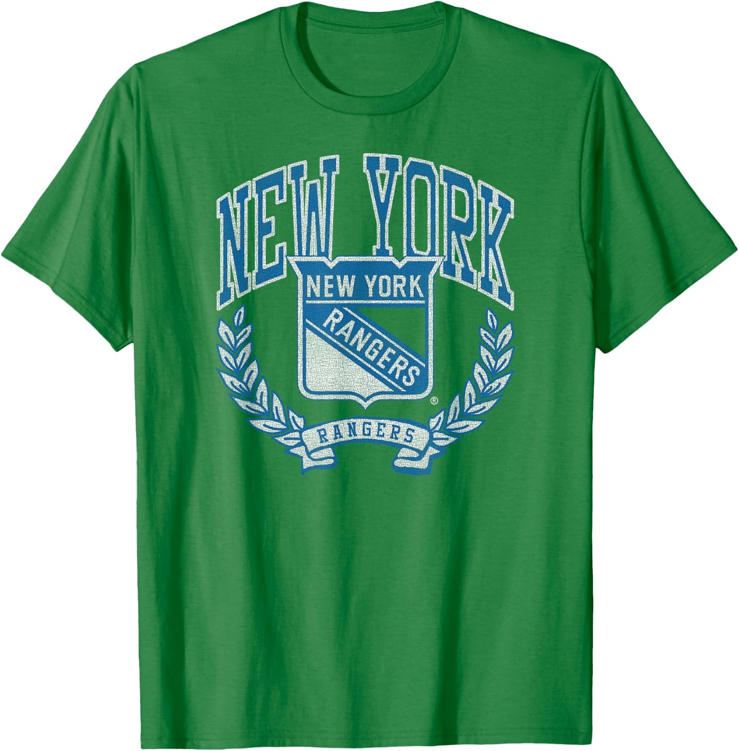 New York Rangers Vintage Victory Red Officially Licensed T-Shirt - T-Shirt | Irish Green