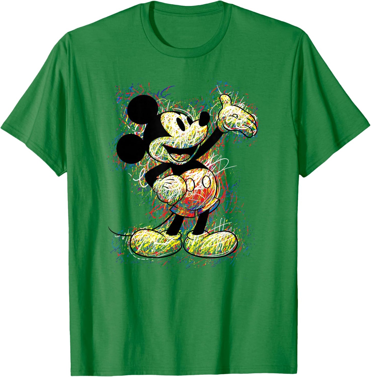 Disney - Mickey Mouse Sketch T-Shirt - T-Shirt | Irish Green