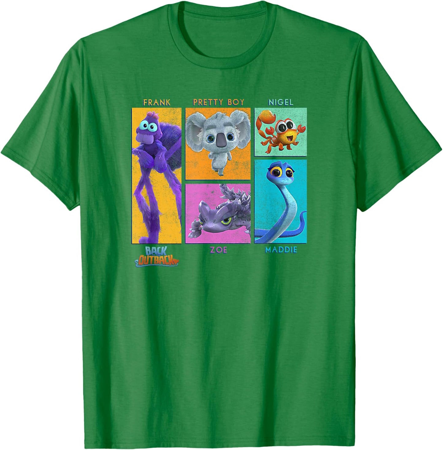 Back to The Outback Character Panels T-Shirt - T-Shirt | Irish Green