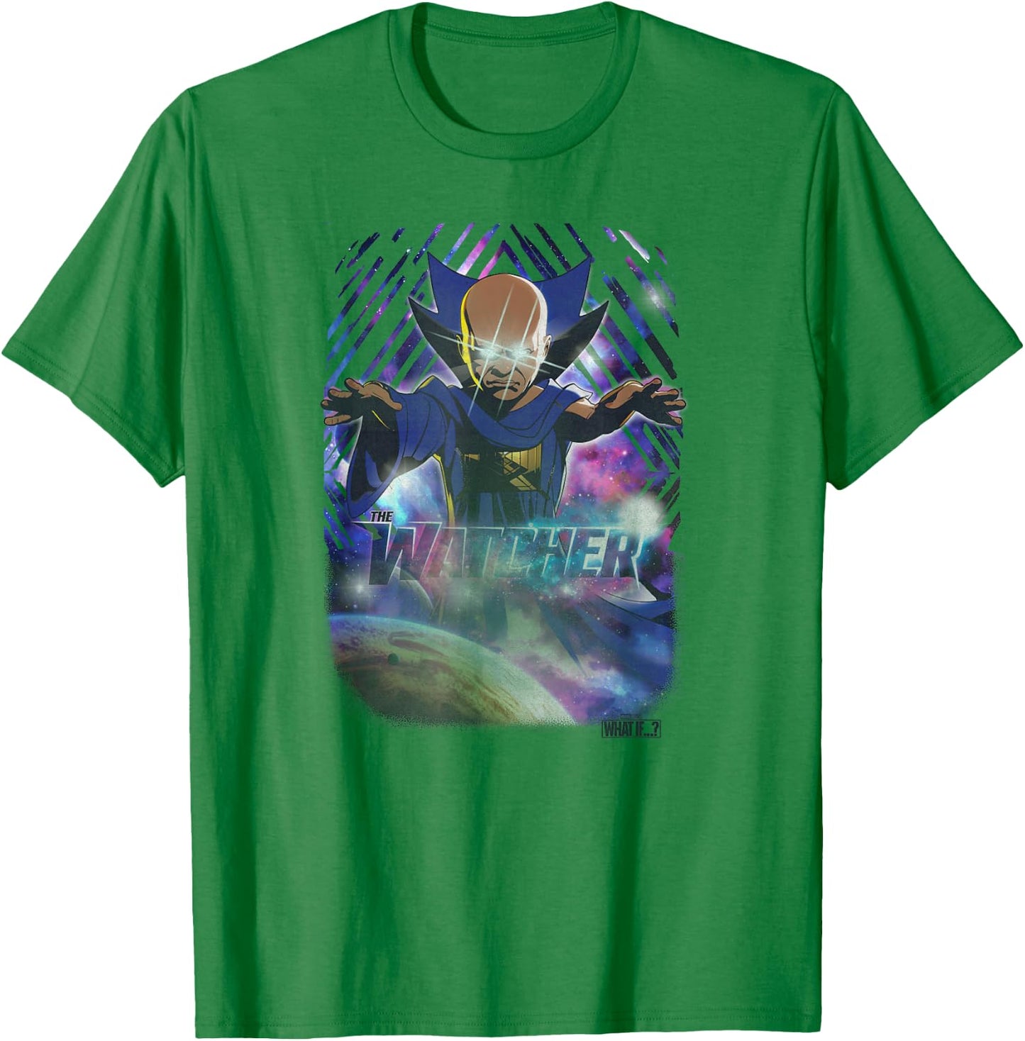 Marvel What If The Watcher Galactic Pattern Poster T-Shirt - T-Shirt | Irish Green