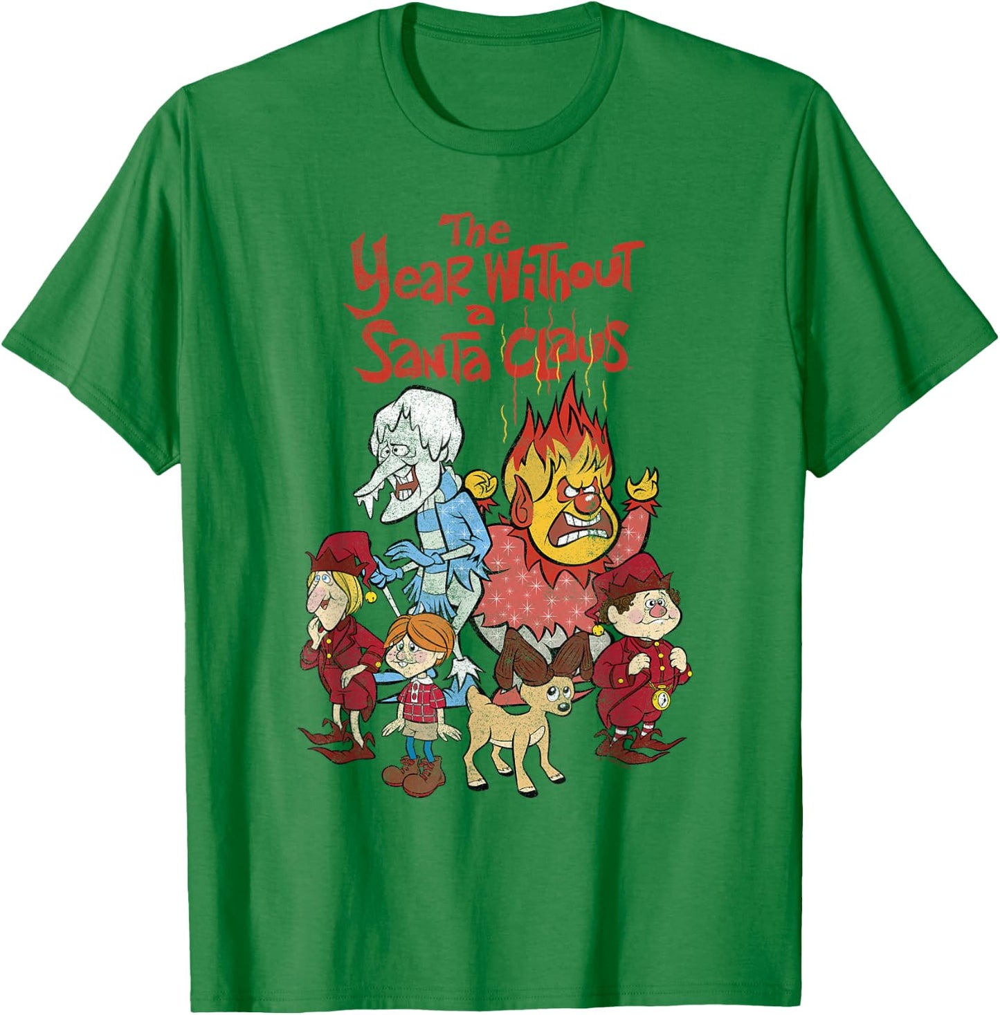 The Year Without A Santa Claus Group Shot Logo T-Shirt - T-Shirt | Irish Green