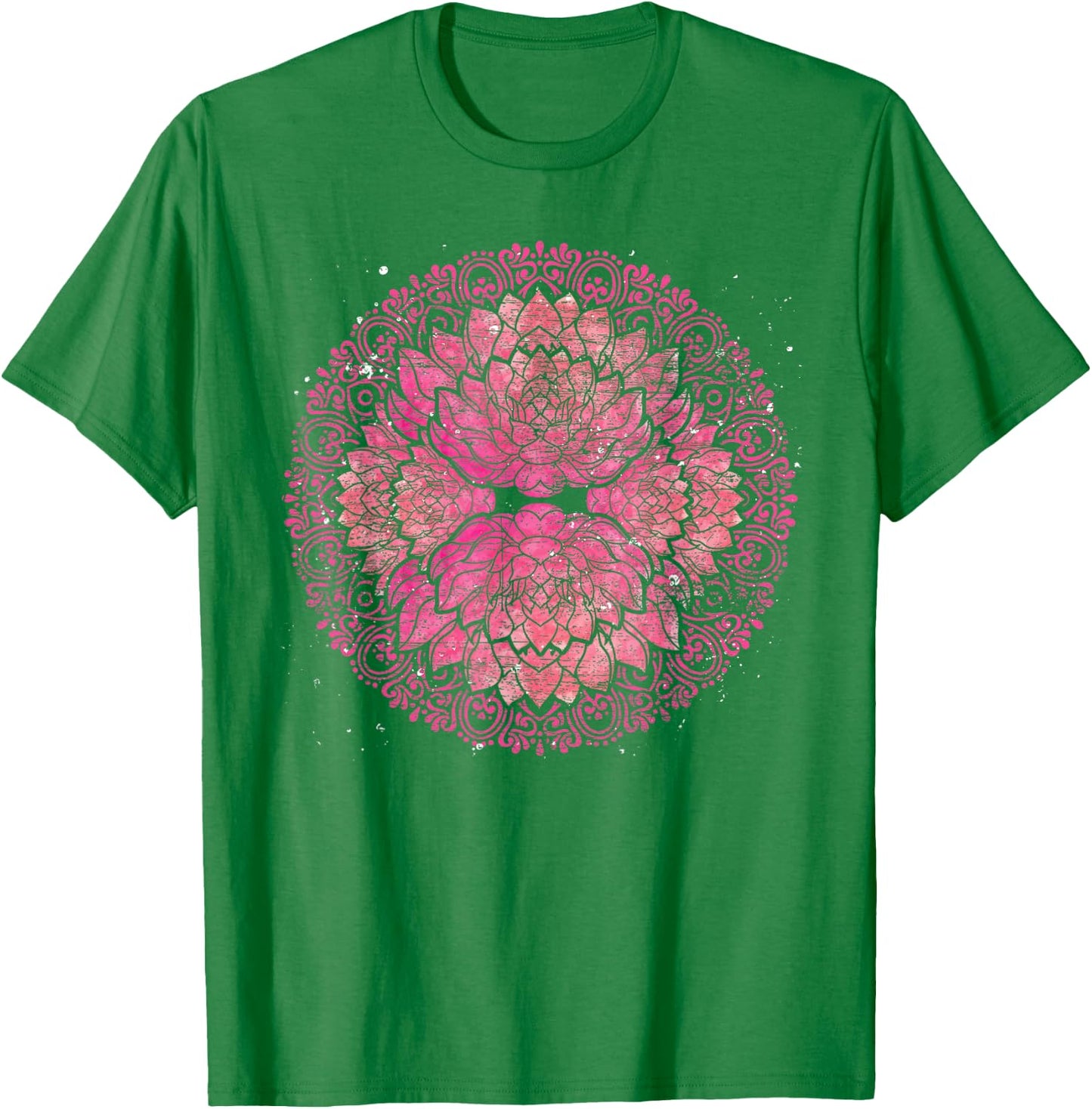 Yoga Flow Meditation Prana Art Flower Blossom Mandala Lotus T-Shirt - T-Shirt | Irish Green