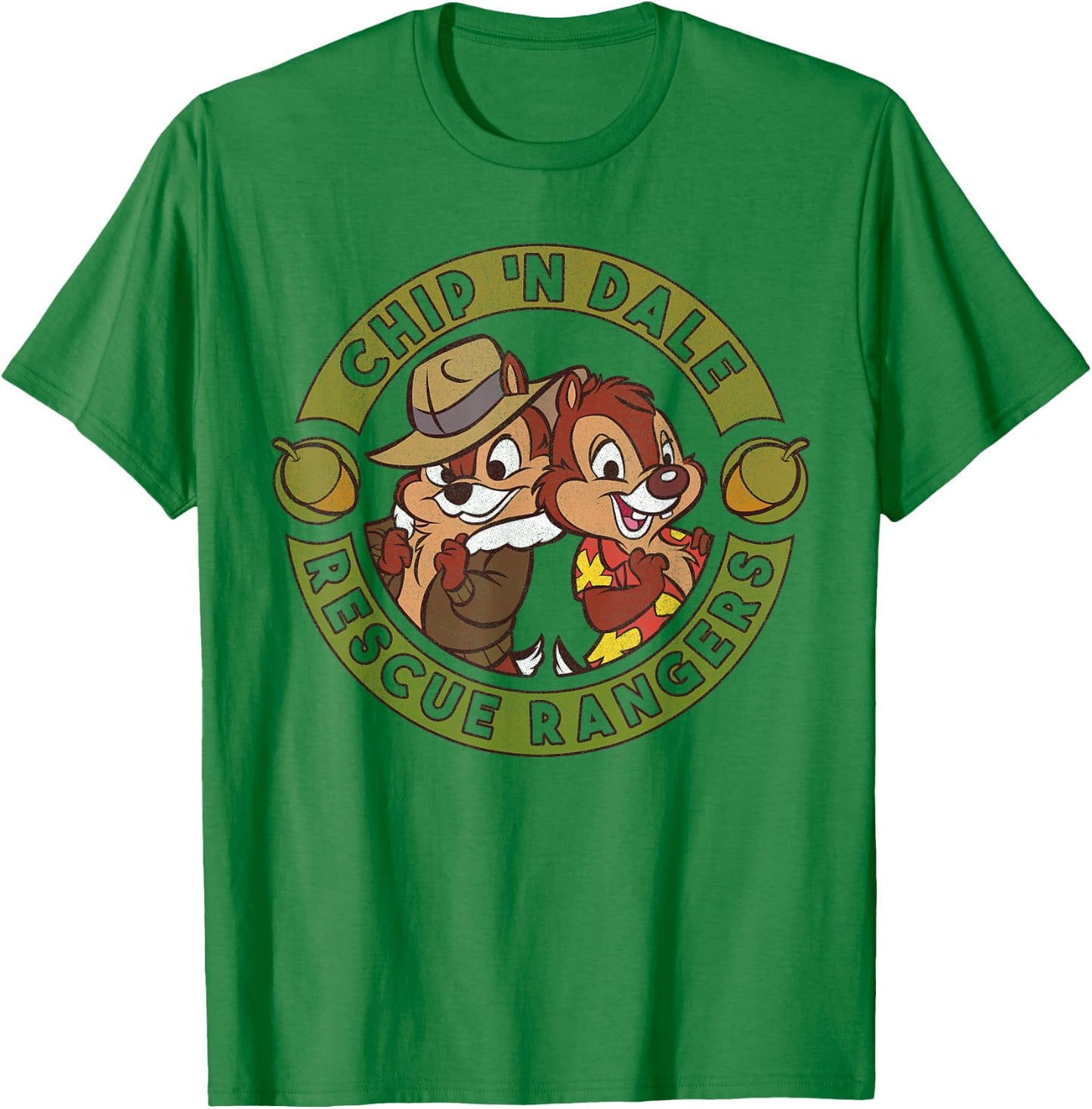 Disney Chip 'N Dale Rescue Rangers Logo T-Shirt - T-Shirt | Irish Green
