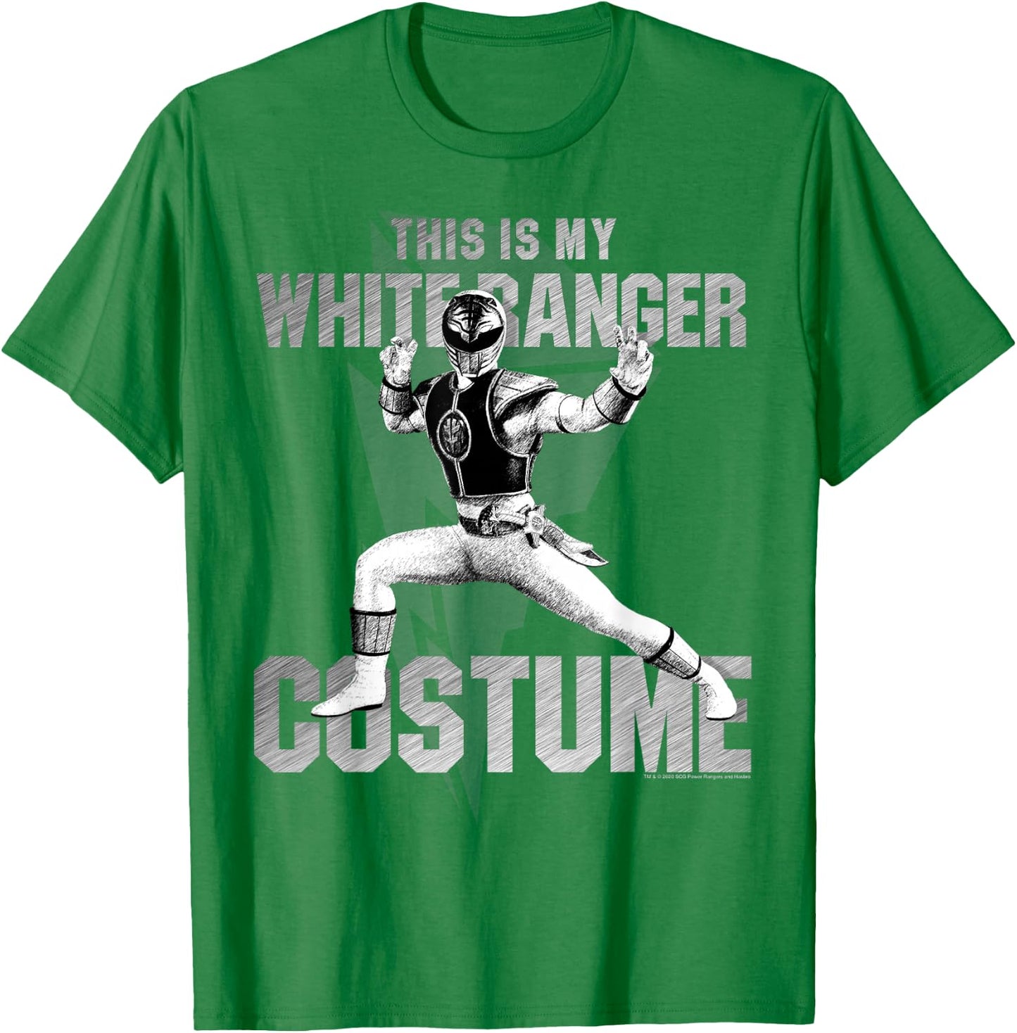 Power Rangers Halloween This is My White Ranger Costume T-Shirt - T-Shirt | Irish Green