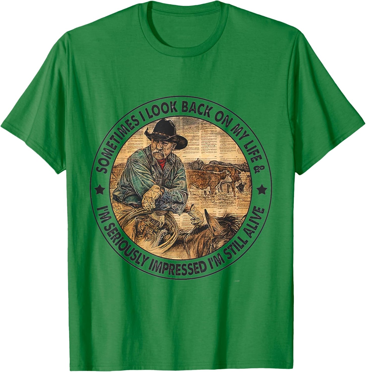 Sometimes I look back on my life I'm seriously impressed T-Shirt - T-Shirt | Irish Green