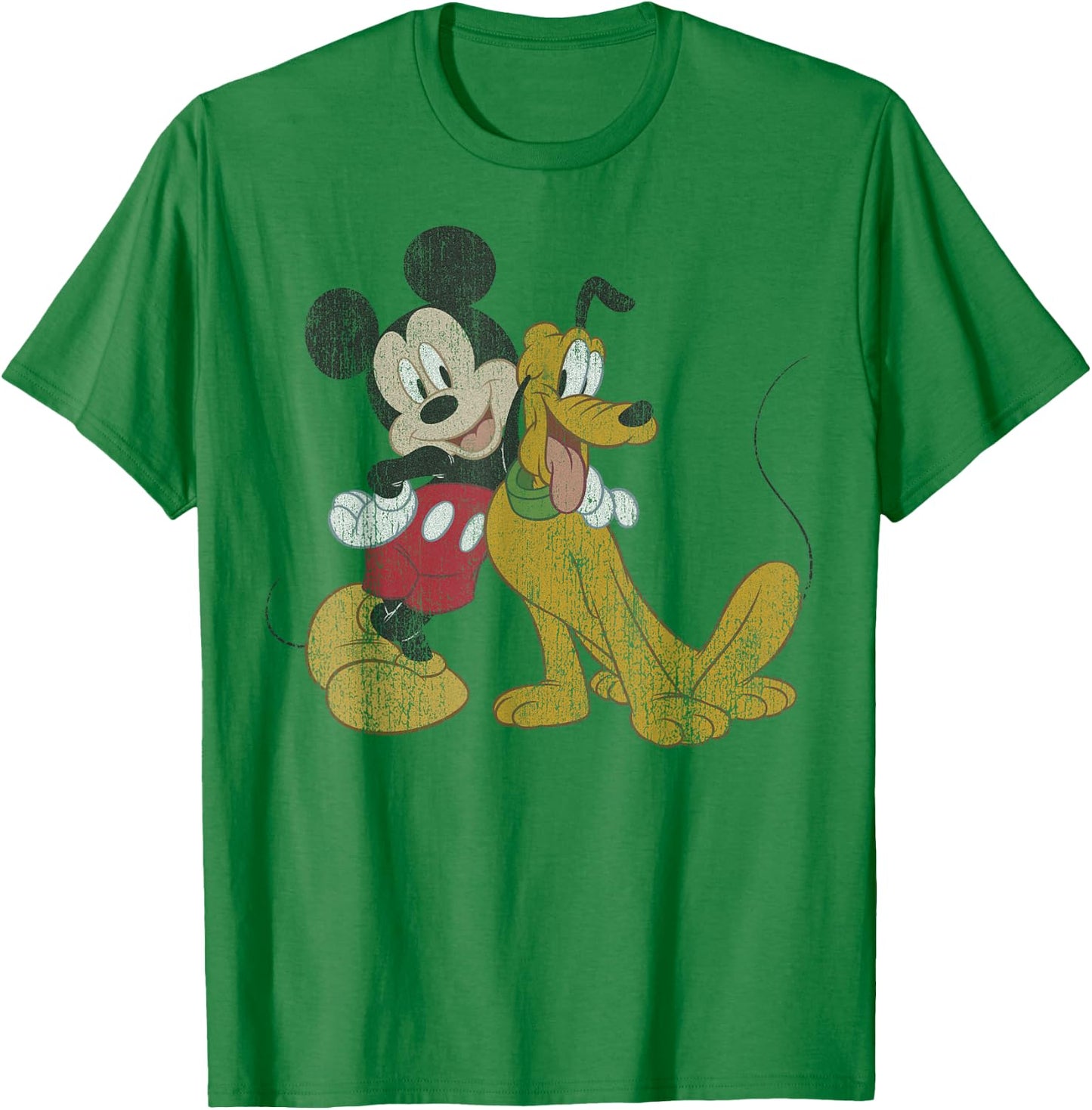 Disney Mickey and Friends Mickey and Pluto Best Buds Small T-Shirt - T-Shirt | Irish Green