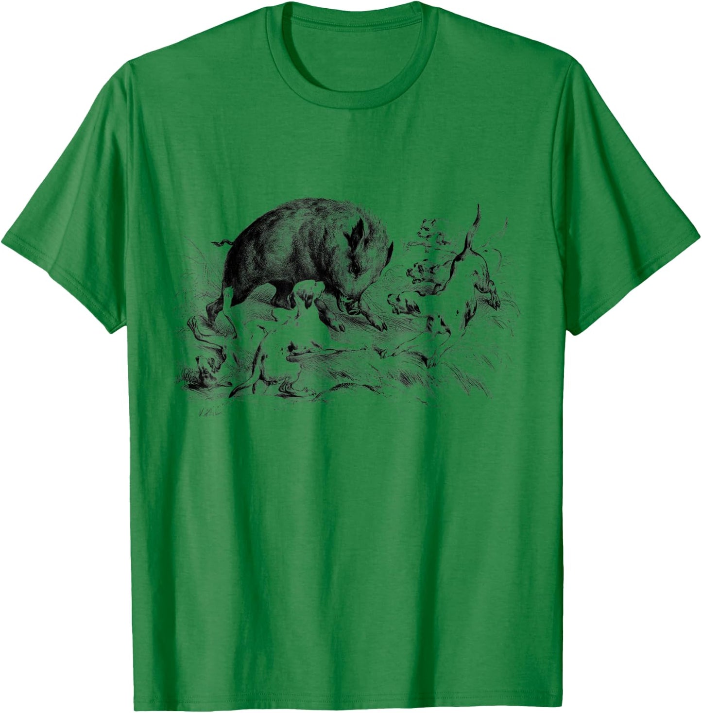 Wild Boar Hunter Pig Hog Hunting T-Shirt - T-Shirt | Irish Green