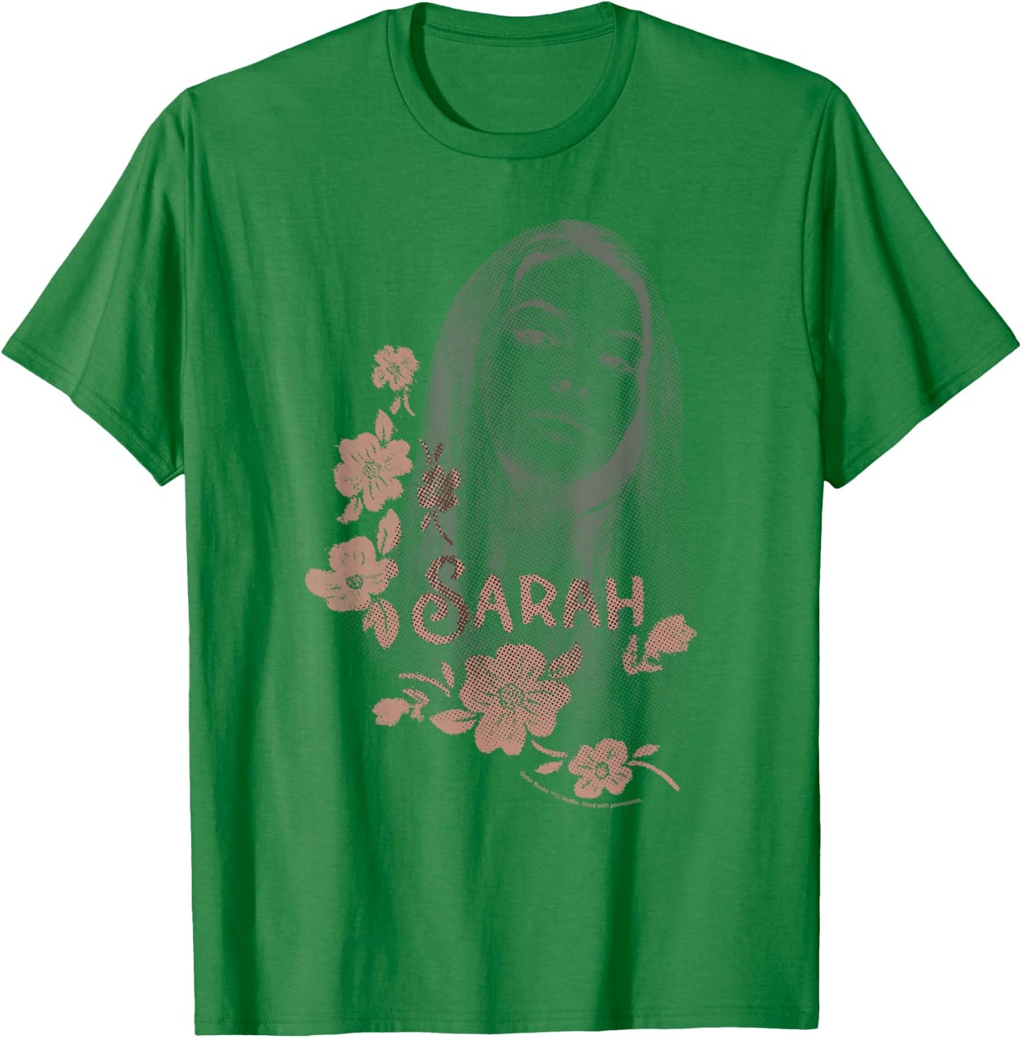 Outer Banks Sarah Floral Portrait T-Shirt - T-Shirt | Irish Green