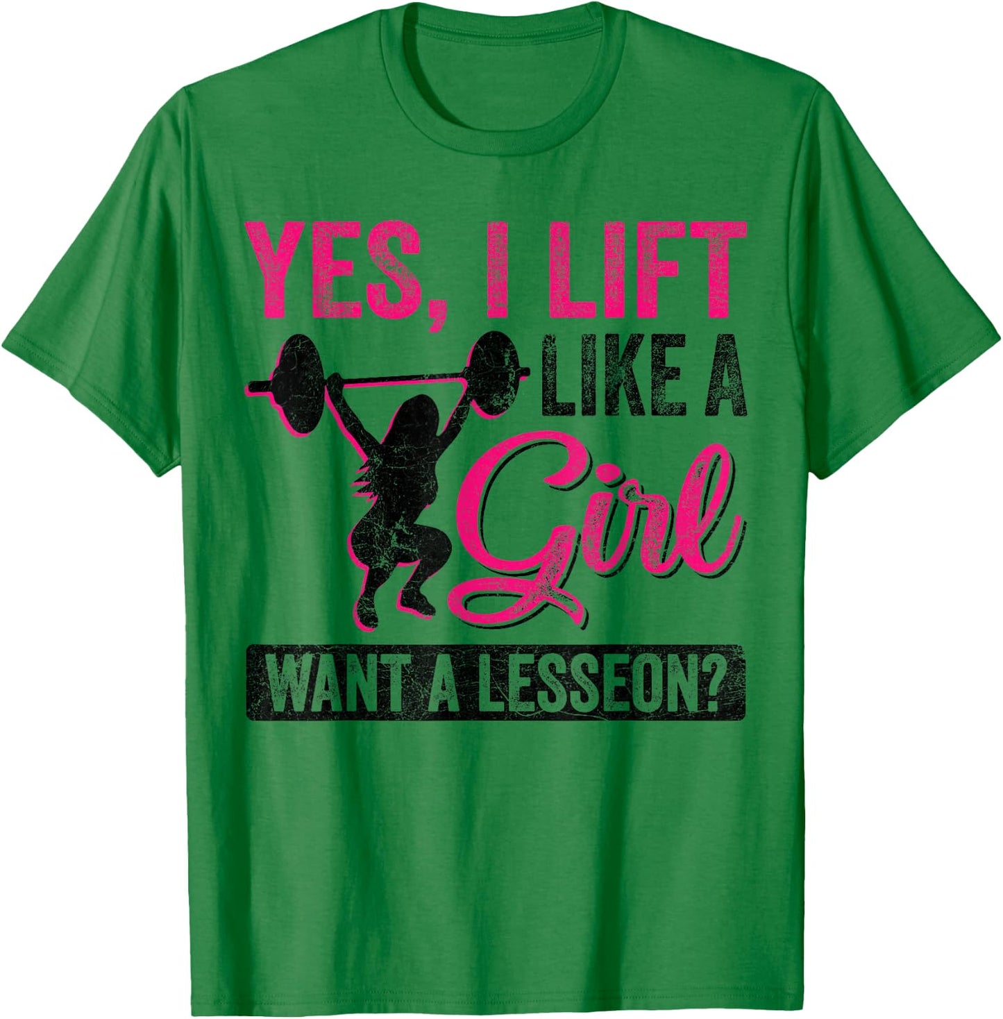Funny Powerlifting Women Squat Bench Deadlift Girls Gym T-Shirt - T-Shirt | Irish Green