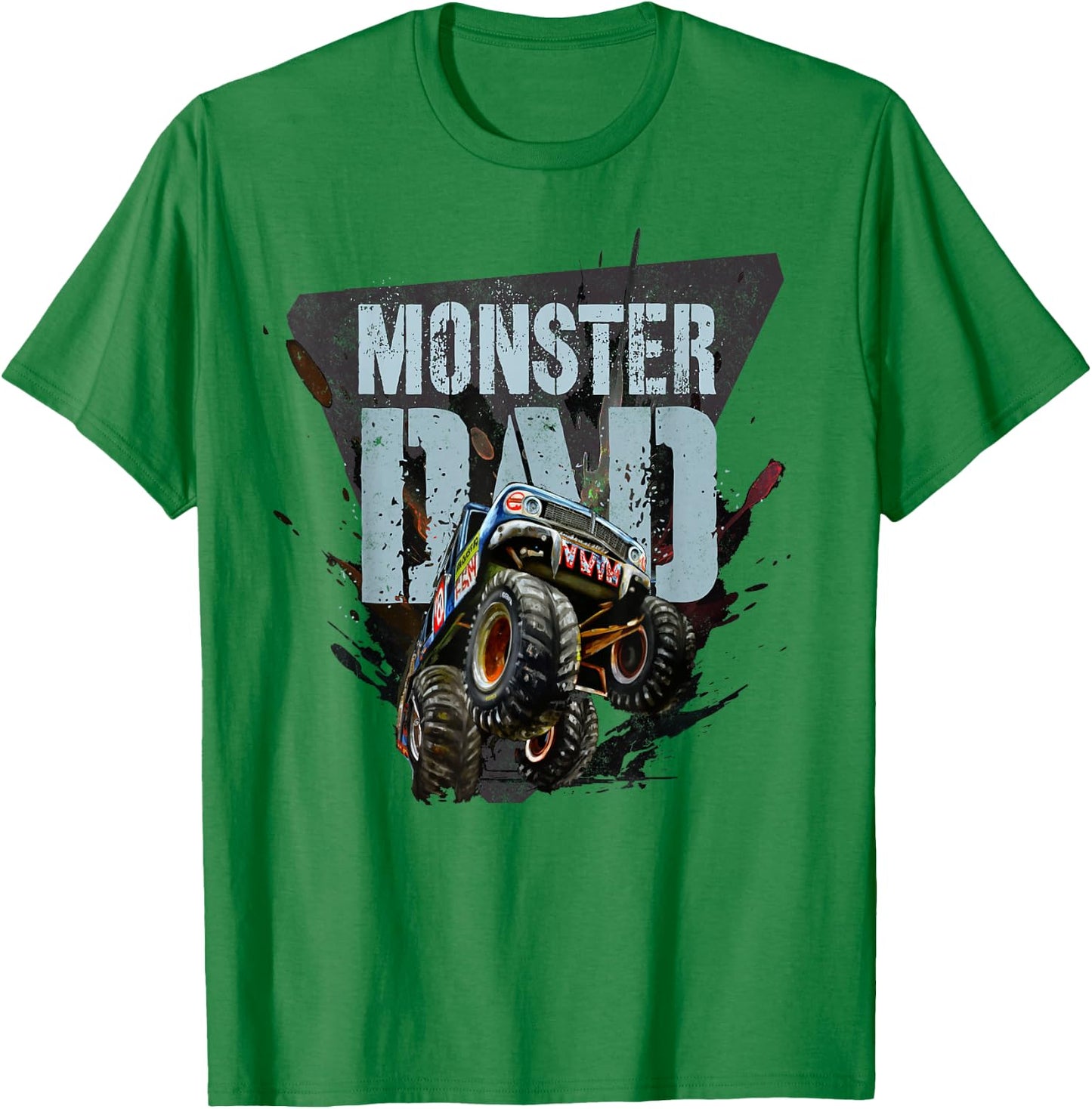Vintage MONSTER Truck DAD Party Daddy of the Birthday Boy T-Shirt - T-Shirt | Irish Green
