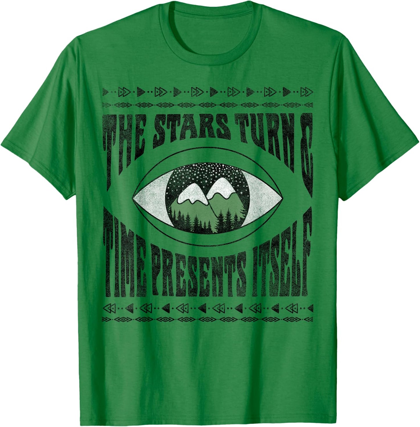 Twin Peaks Stars Turn & Time Presents Itself Graphic T-Shirt - T-Shirt | Irish Green