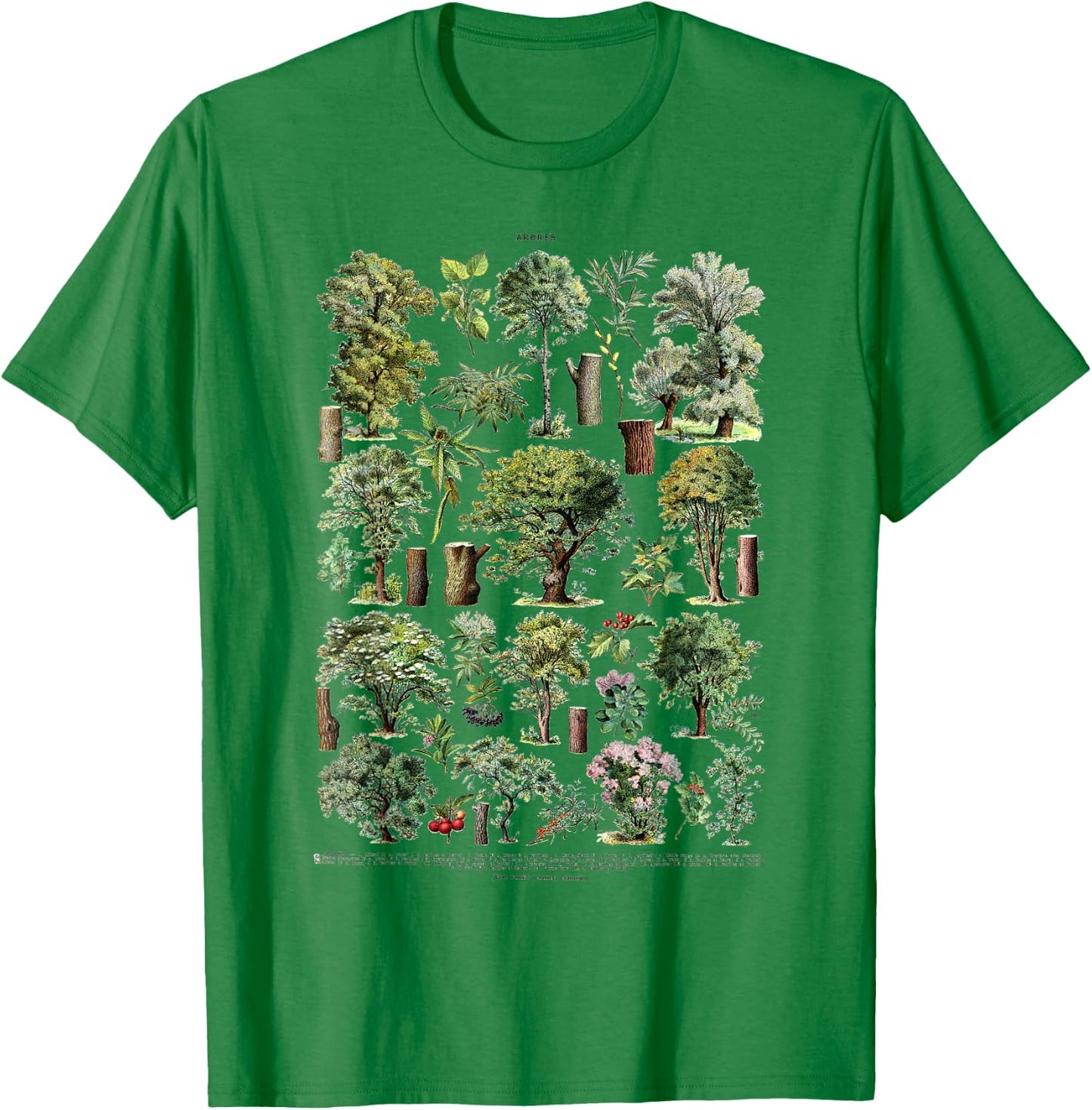 Garden Flowering Trees nature poster, tree Arboretum T-Shirt - T-Shirt | Irish Green