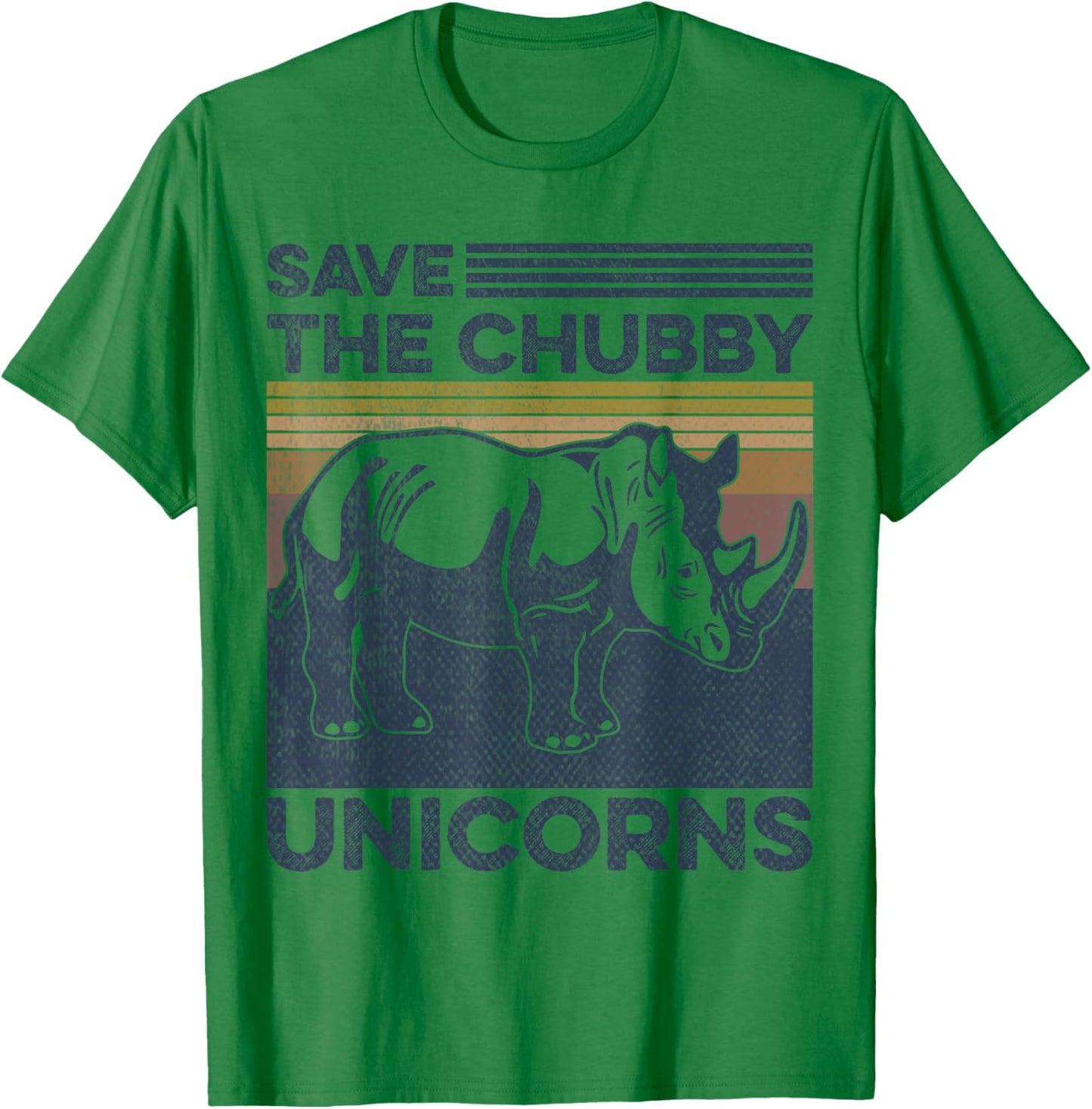 Save the Chubby Unicorns Rhinoceros Animal Lovers T-Shirt - T-Shirt | Irish Green