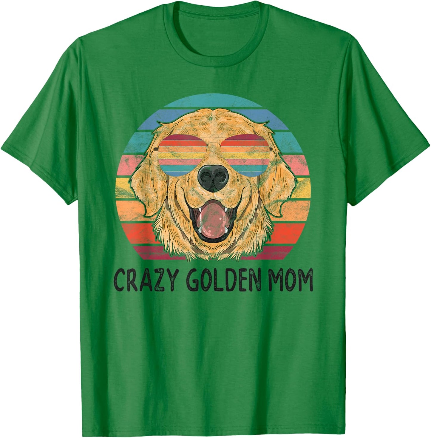 Golden Retriever Dog Mom Gifts Crazy Golden Dog Mom T-Shirt - T-Shirt | Irish Green