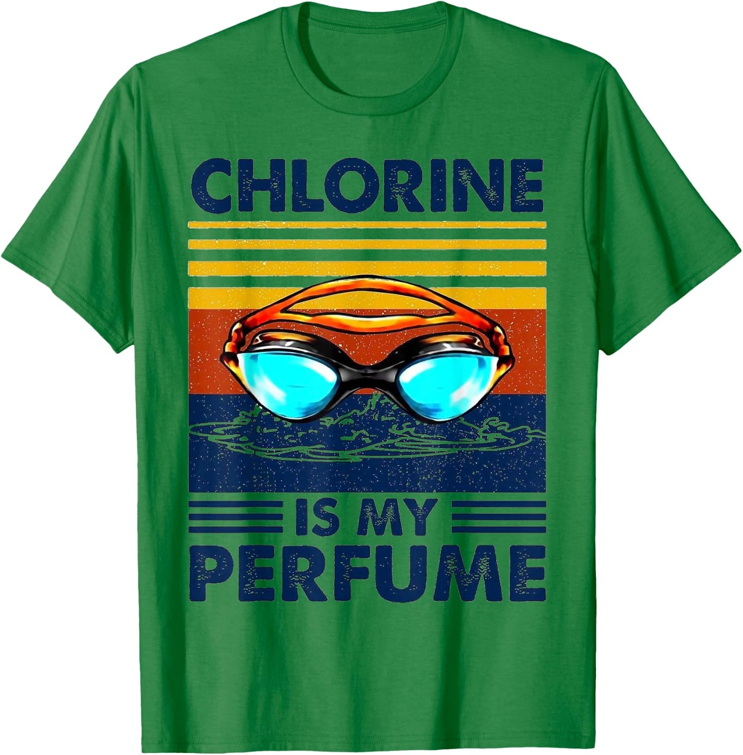 Chlorine Is my Perfume Retro Vintage T-Shirt - T-Shirt | Irish Green