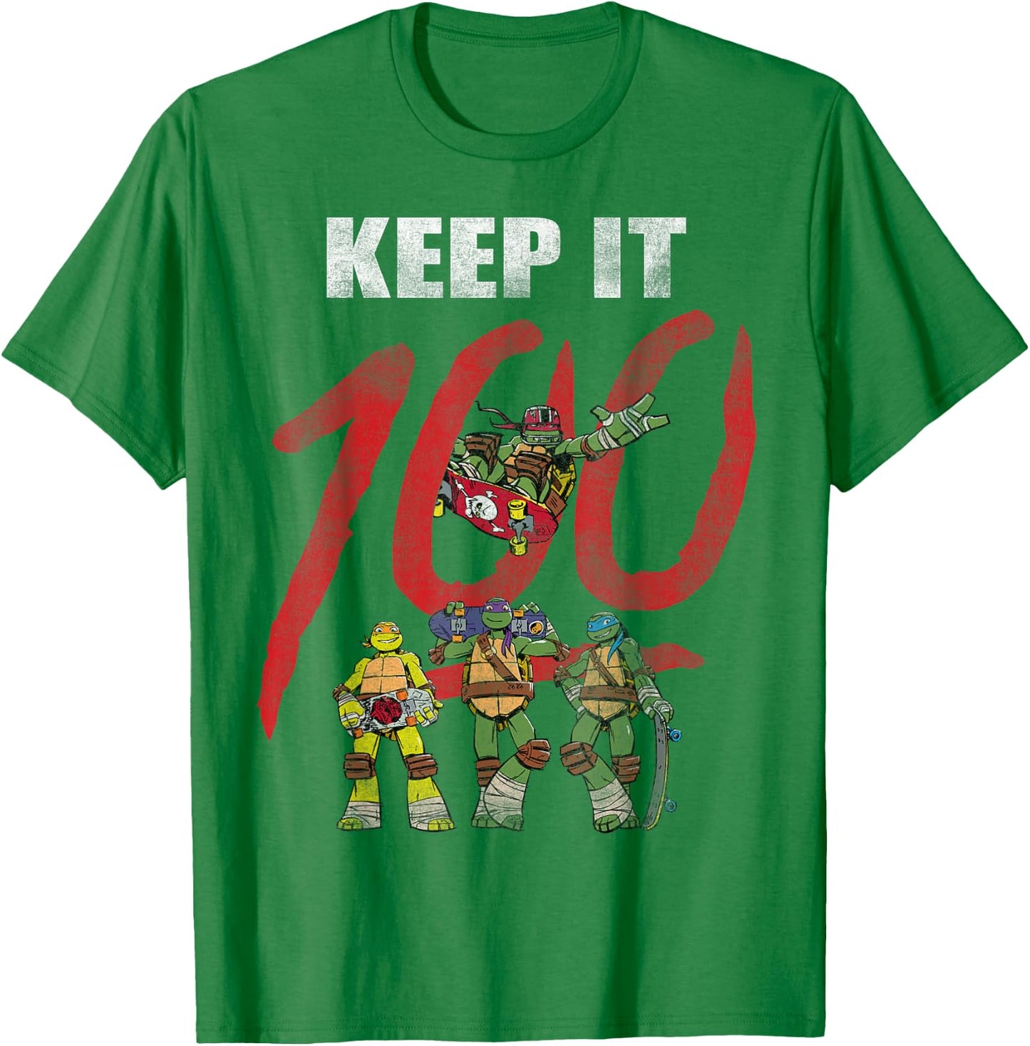 Teenage Mutant Ninja Turtles Keep It 100 T-Shirt - T-Shirt | Irish Green