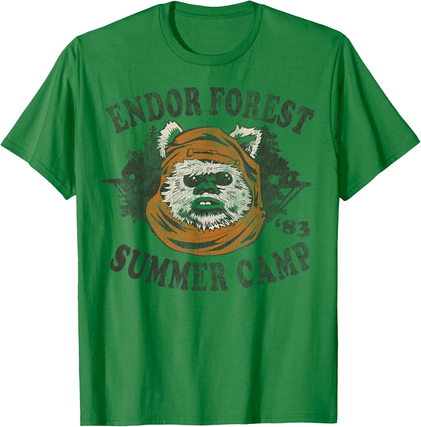 Star Wars Endor Summer Camp '83 Head Shot Portrait T-Shirt - T-Shirt | Irish Green