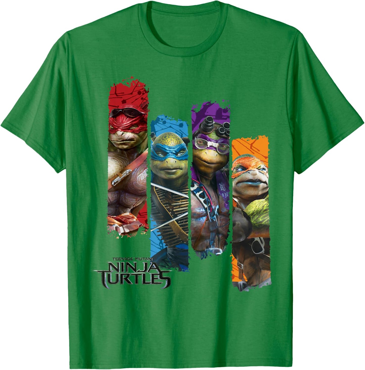 Teenage Mutant Ninja Turtles Movie Paneled T-Shirt - T-Shirt | Irish Green