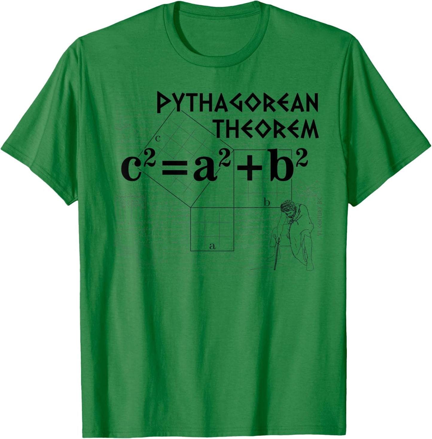 Pythagorean theorem design-2 T-Shirt - T-Shirt | Irish Green
